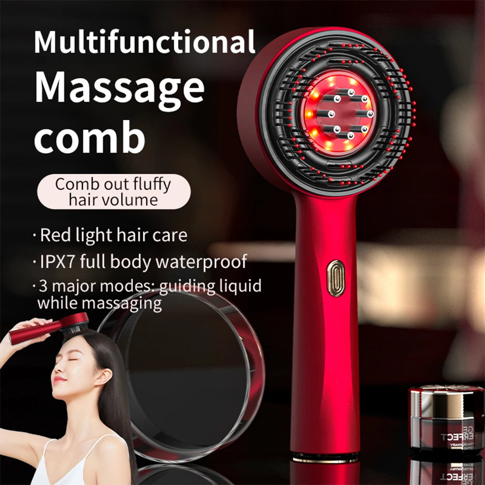 Red Light Scalp Massager Comb – Liquid Applicator & Anti-Fatigue
