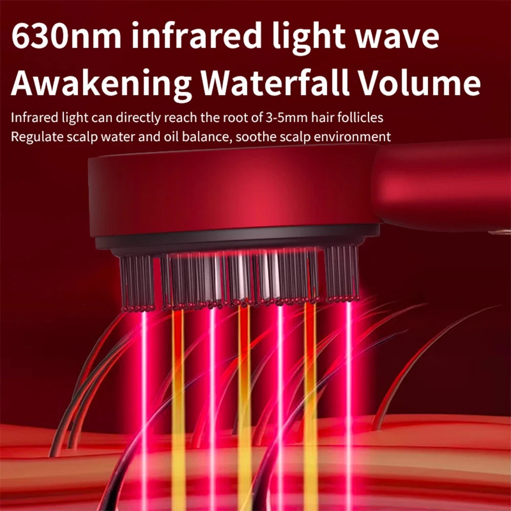 MyVira™ Electric Vibration Scalp Massage Comb — Red Light Therapy &amp; Liquid Oil Applicator