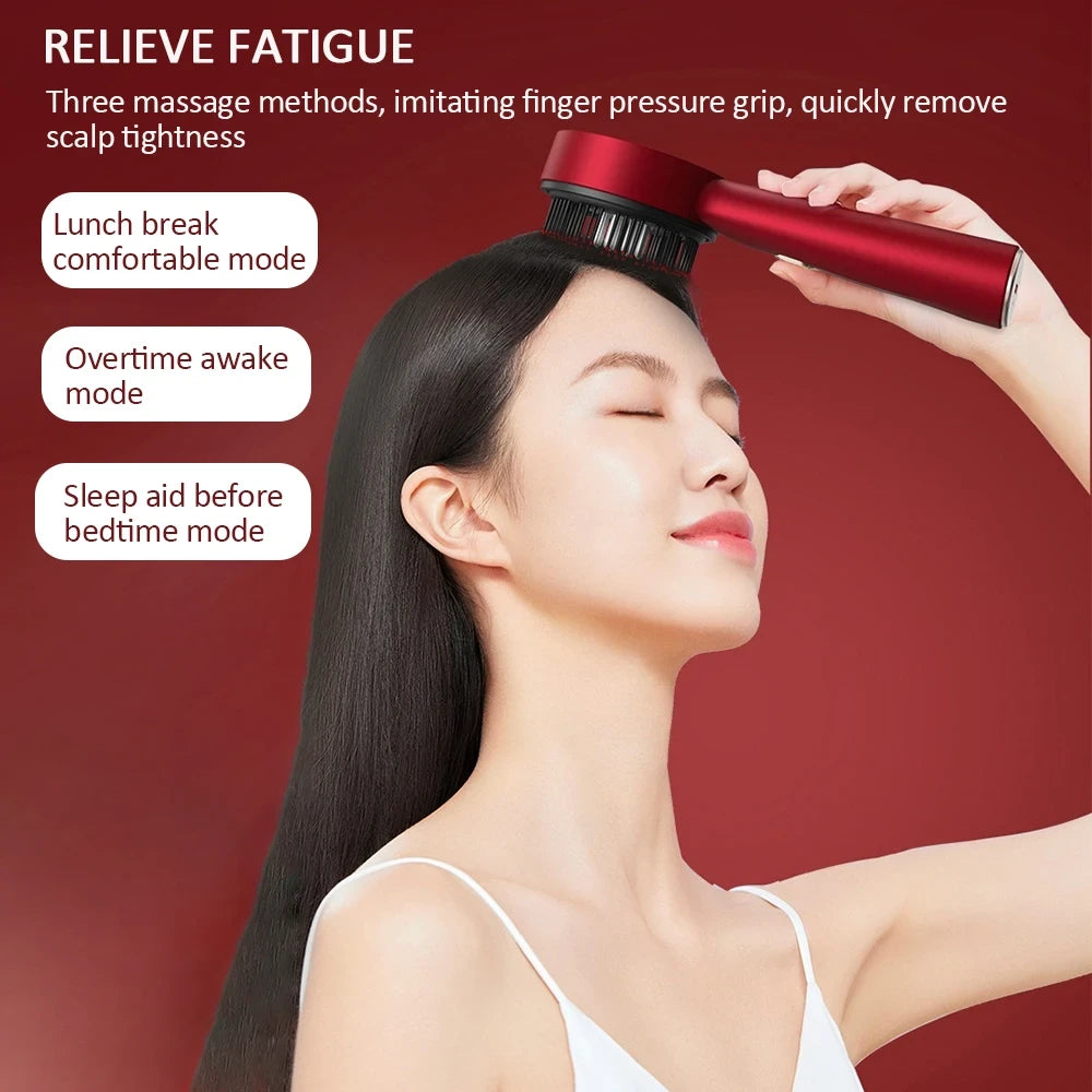 MyVira™ Electric Vibration Scalp Massage Comb — Red Light Therapy &amp; Liquid Oil Applicator