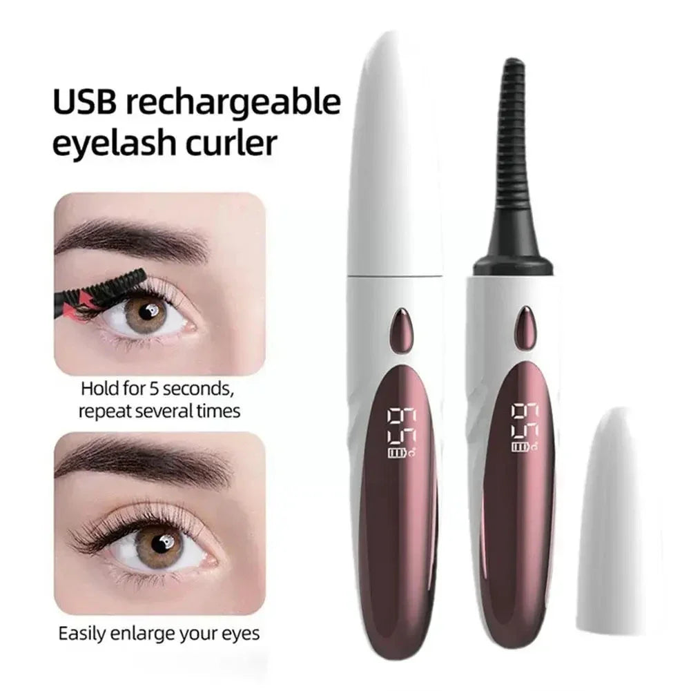 MyVira™ Electric Heated Eyelash Curler — USB Rechargeable, 4-Mode Heat Control