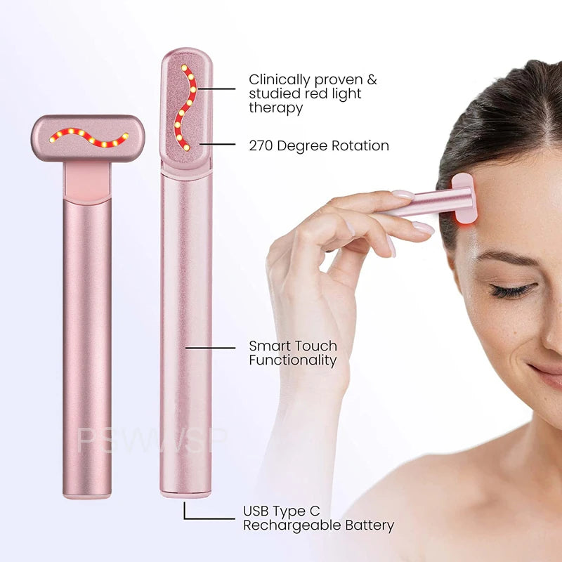 MyVira™ EMS Eye Vibration Massager Wand — 4-in-1 Facial Beauty Tool for Wrinkles, Dark Circles &amp; Puffiness