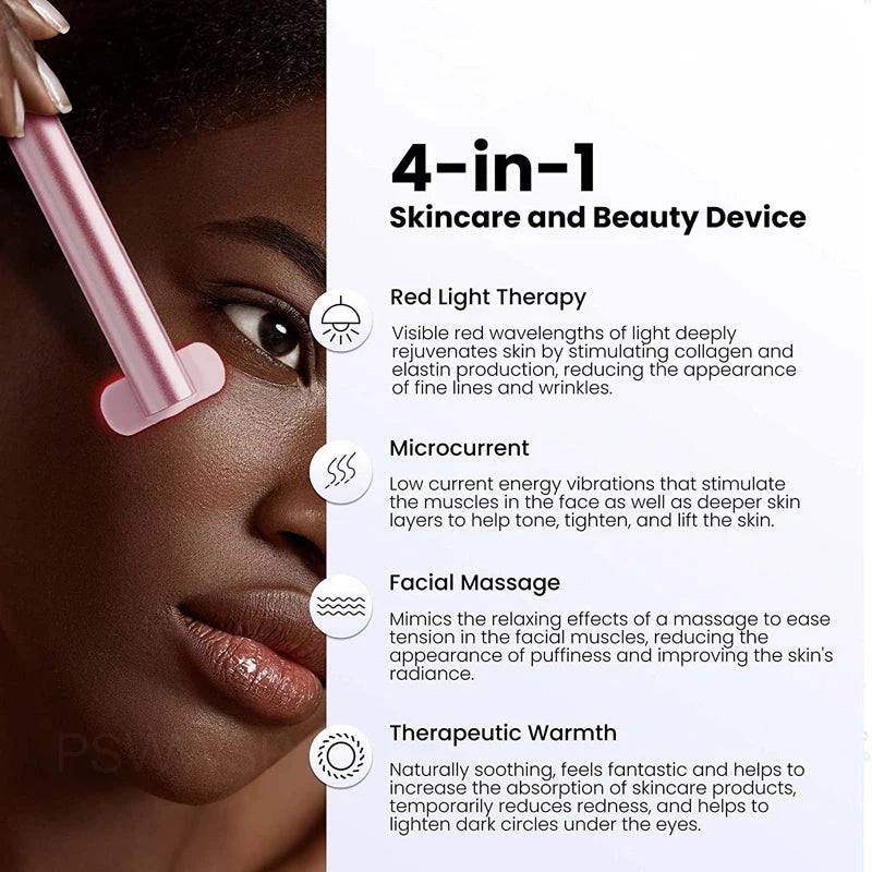 MyVira™ EMS Eye Vibration Massager Wand — 4-in-1 Facial Beauty Tool for Wrinkles, Dark Circles &amp; Puffiness