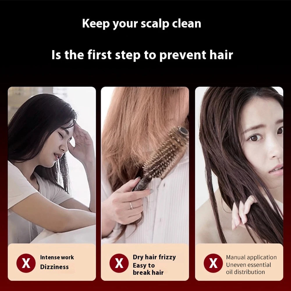 Red Light Scalp Massager Comb – Liquid Applicator & Anti-Fatigue