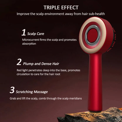 Red Light Scalp Massager Comb – Liquid Applicator & Anti-Fatigue