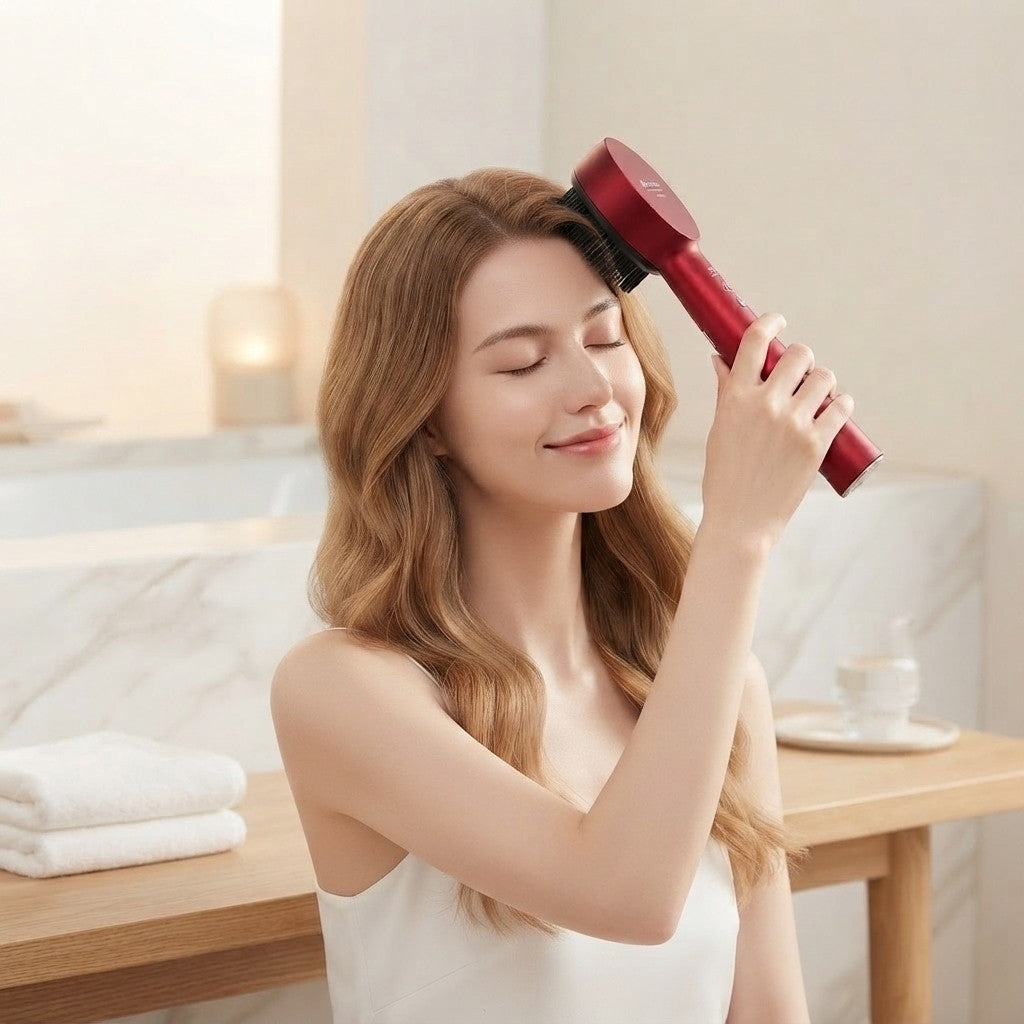 MyVira™ Electric Vibration Scalp Massage Comb — Red Light Therapy &amp; Liquid Oil Applicator
